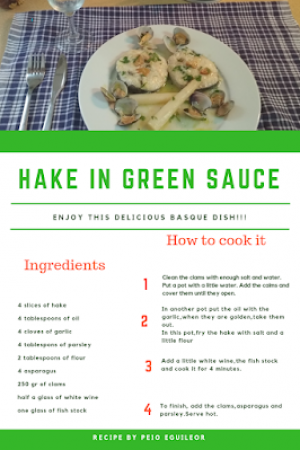 8. Hake in green sauce